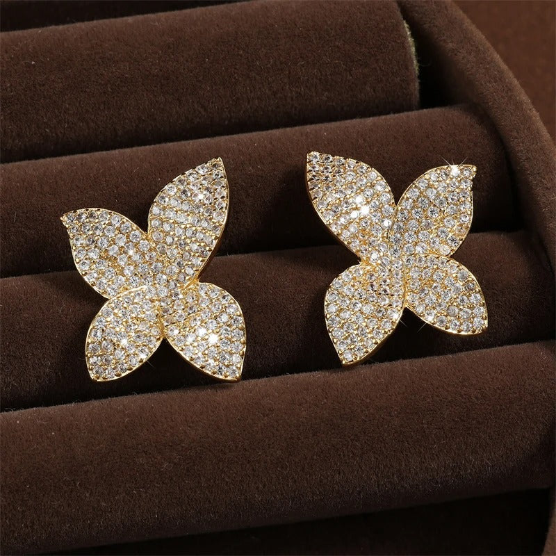 Boucle d'Oreille Luxe Grande Fleur Image