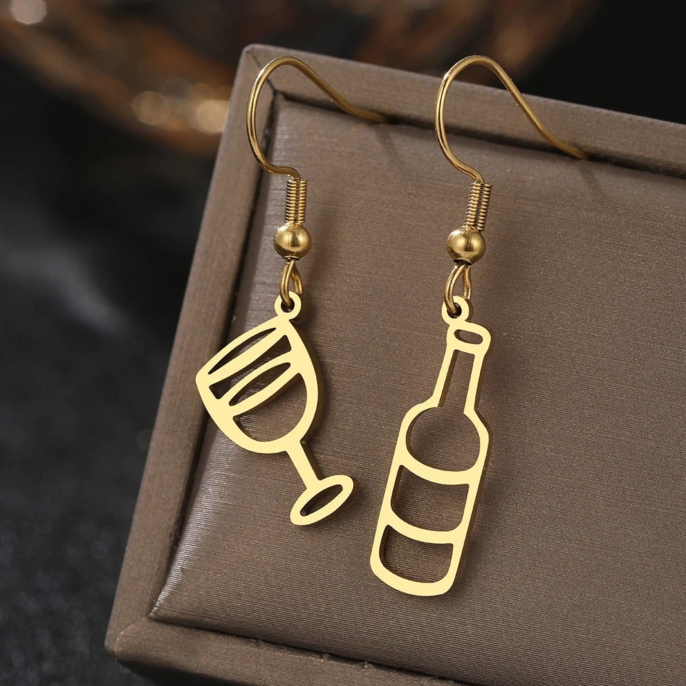 Boucle d'Oreille Dépareillée Vin Image