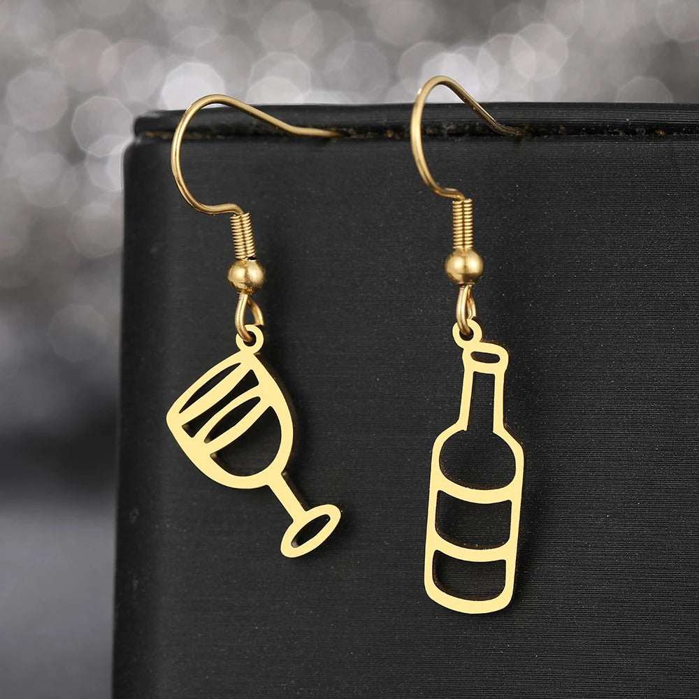 Boucle d'Oreille Dépareillée Vin Image