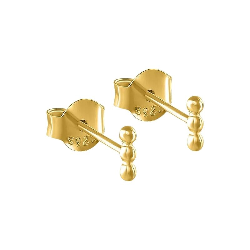 Boucle D’oreille Puce Trio  Boules En Argent