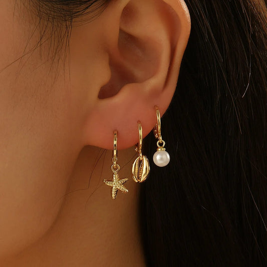 Boucle D’oreille 3 Trous Esprit Plage