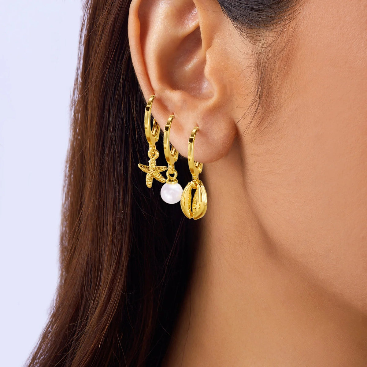 Boucle D’oreille 3 Trous Esprit Plage
