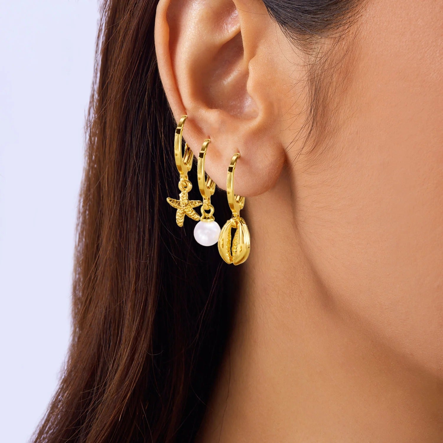 Boucle D’oreille 3 Trous Esprit Plage