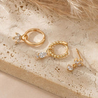 Boucle D’Oreille 3 Trous Trio Printemps