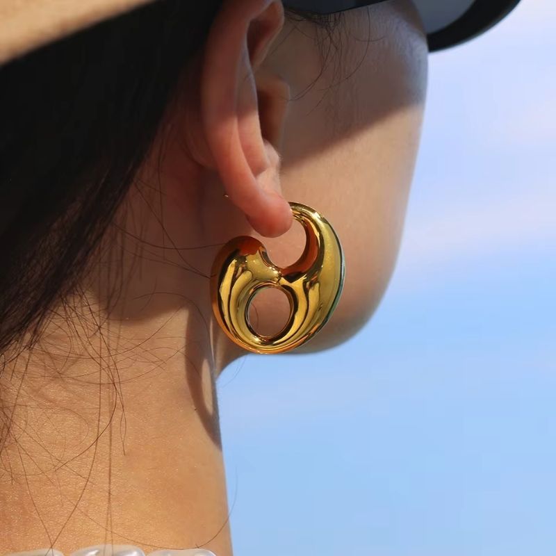 Boucle D’Oreille Acier Inoxydable Effet Gain Café