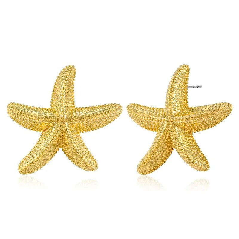 Boucle D'oreille Anneau Femme Coquillage Étoile