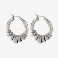 Boucle D’Oreille Anneaux Superposés Acier Inoxydable