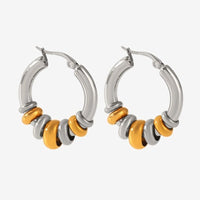 Boucle D’Oreille Anneaux Superposés Acier Inoxydable