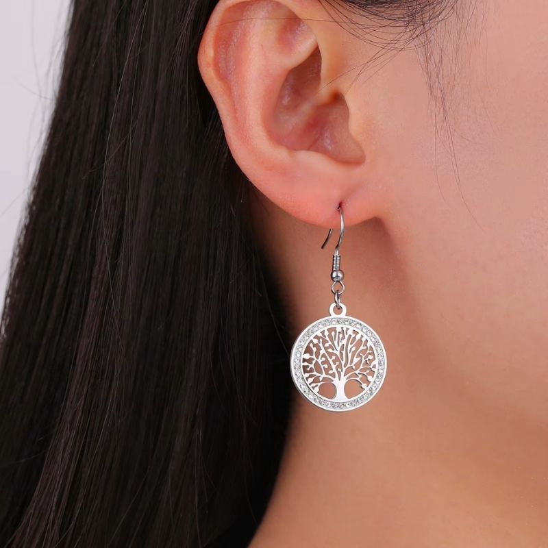 Boucle D'oreille Arbre De Vie Créole Originale