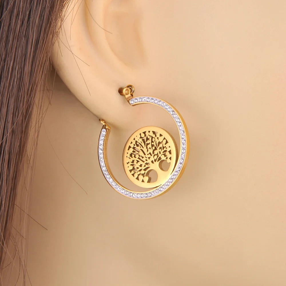 Boucle D'oreille Arbre De Vie Créole Originale