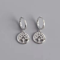 Boucle D'oreille Arbre De Vie Pendante