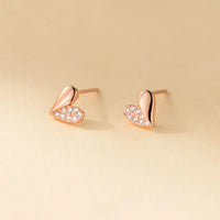 Boucle d’Oreille Baptême Fille Cœur
