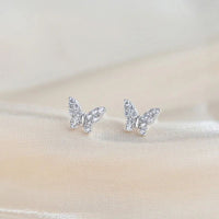 Boucle d’Oreille Baptême Fille Papillon