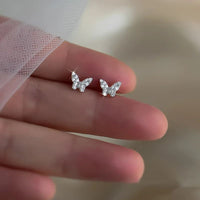 Boucle d’Oreille Baptême Fille Papillon