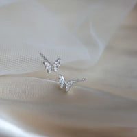 Boucle d’Oreille Baptême Fille Papillon