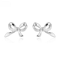 Boucle d’Oreille Baptême Fille Petit Nœud