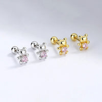 Boucle D'oreille Bébé Fille Petit Ours