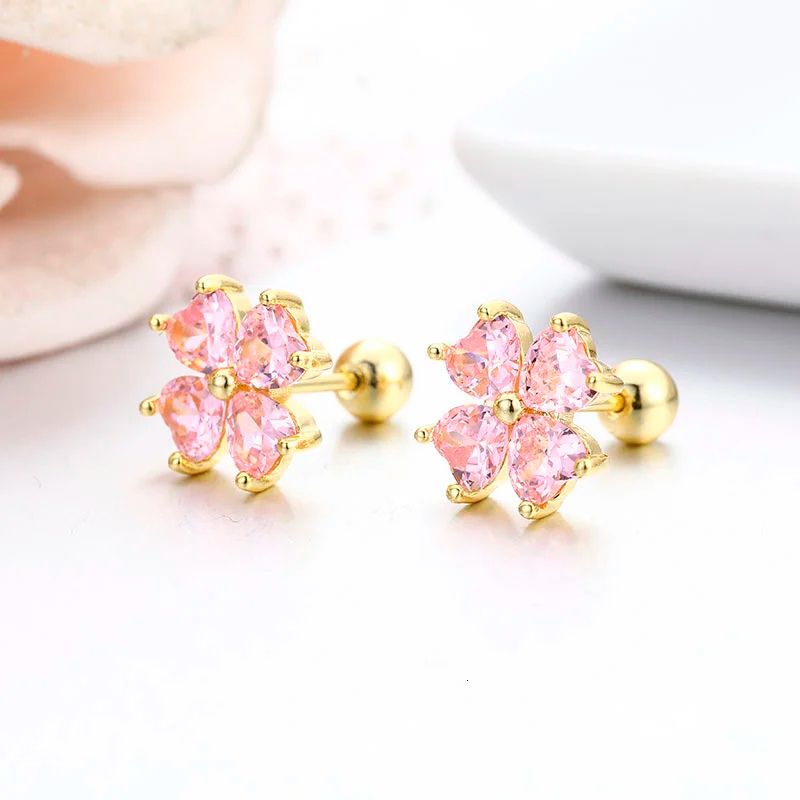 Boucle D'oreille Bébé Fille Trèfle
