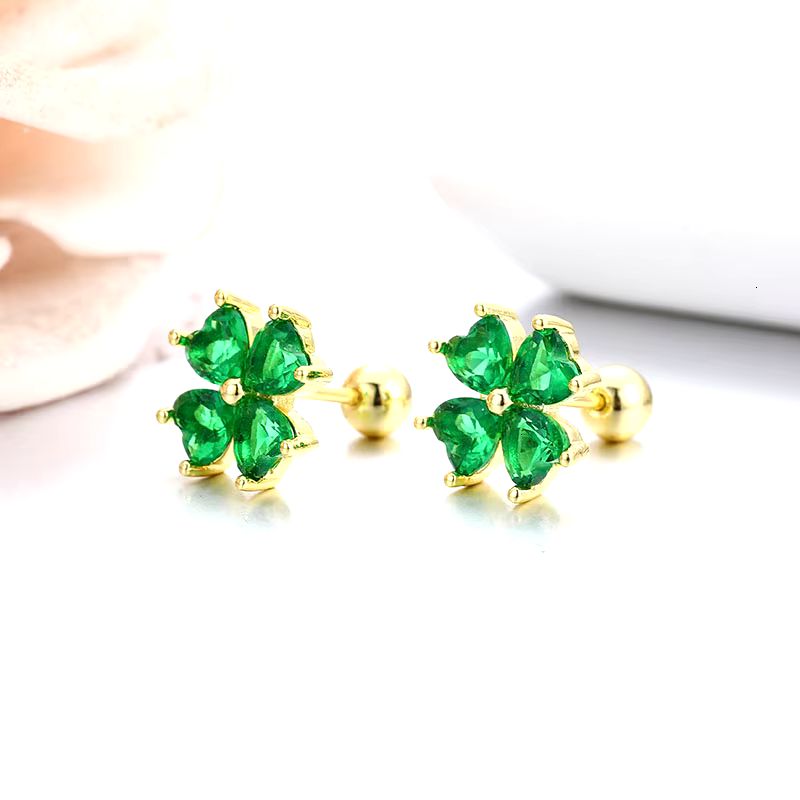 Boucle D'oreille Bébé Fille Trèfle