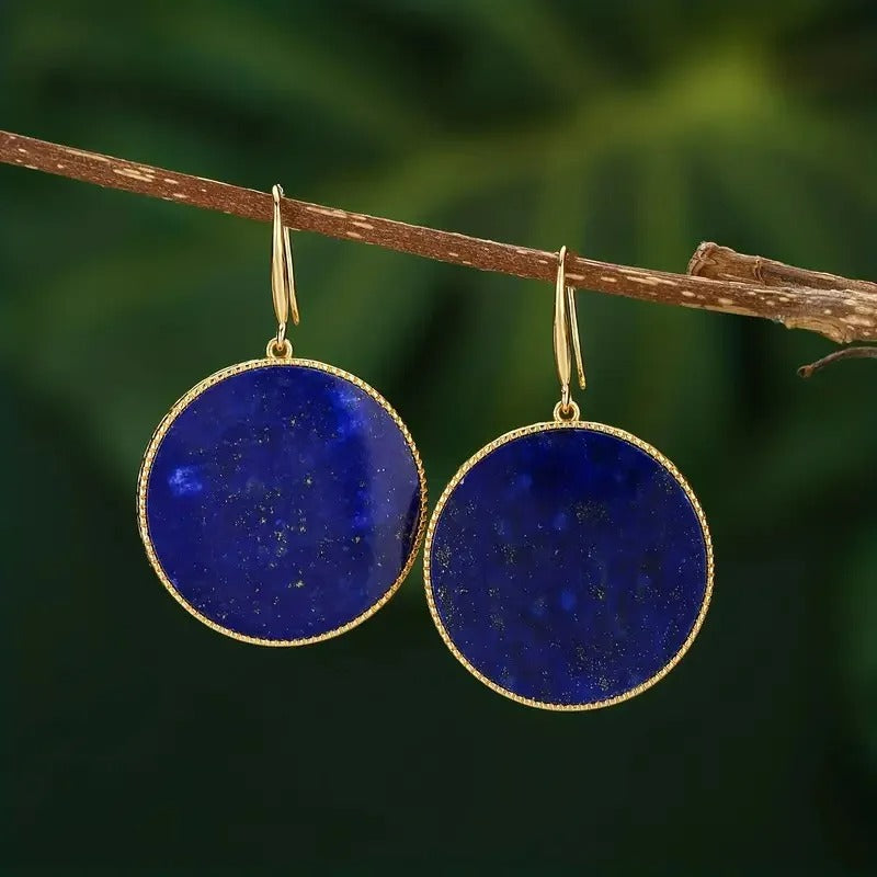 Boucle D'oreille Bleue Bohème
