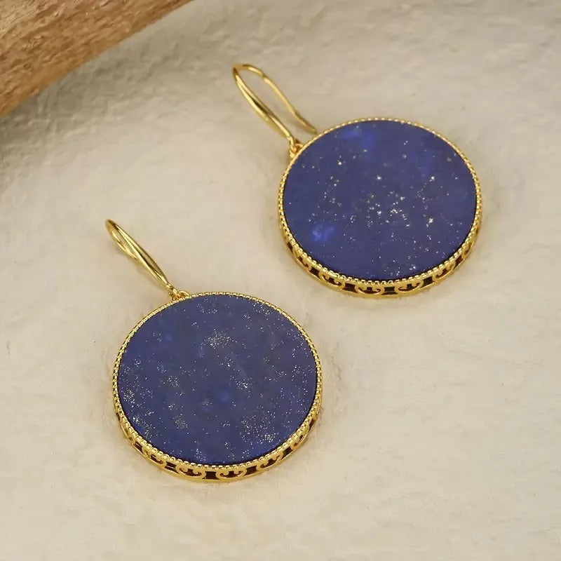 Boucle D'oreille Bleue Bohème