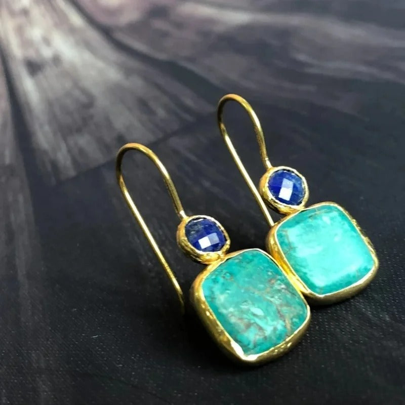 Boucle D'oreille Bleue Vintage