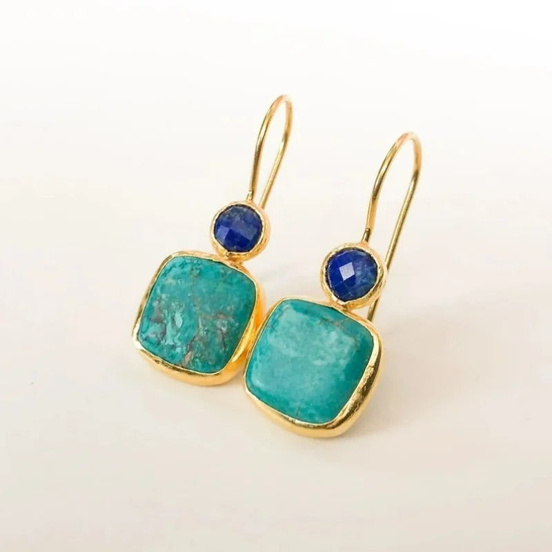 Boucle D'oreille Bleue Vintage