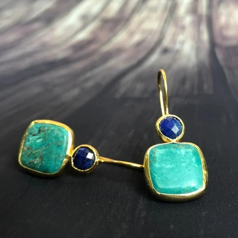 Boucle D'oreille Bleue Vintage