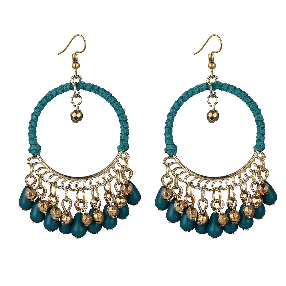 Boucle d'Oreille Boheme Tressées Rondes