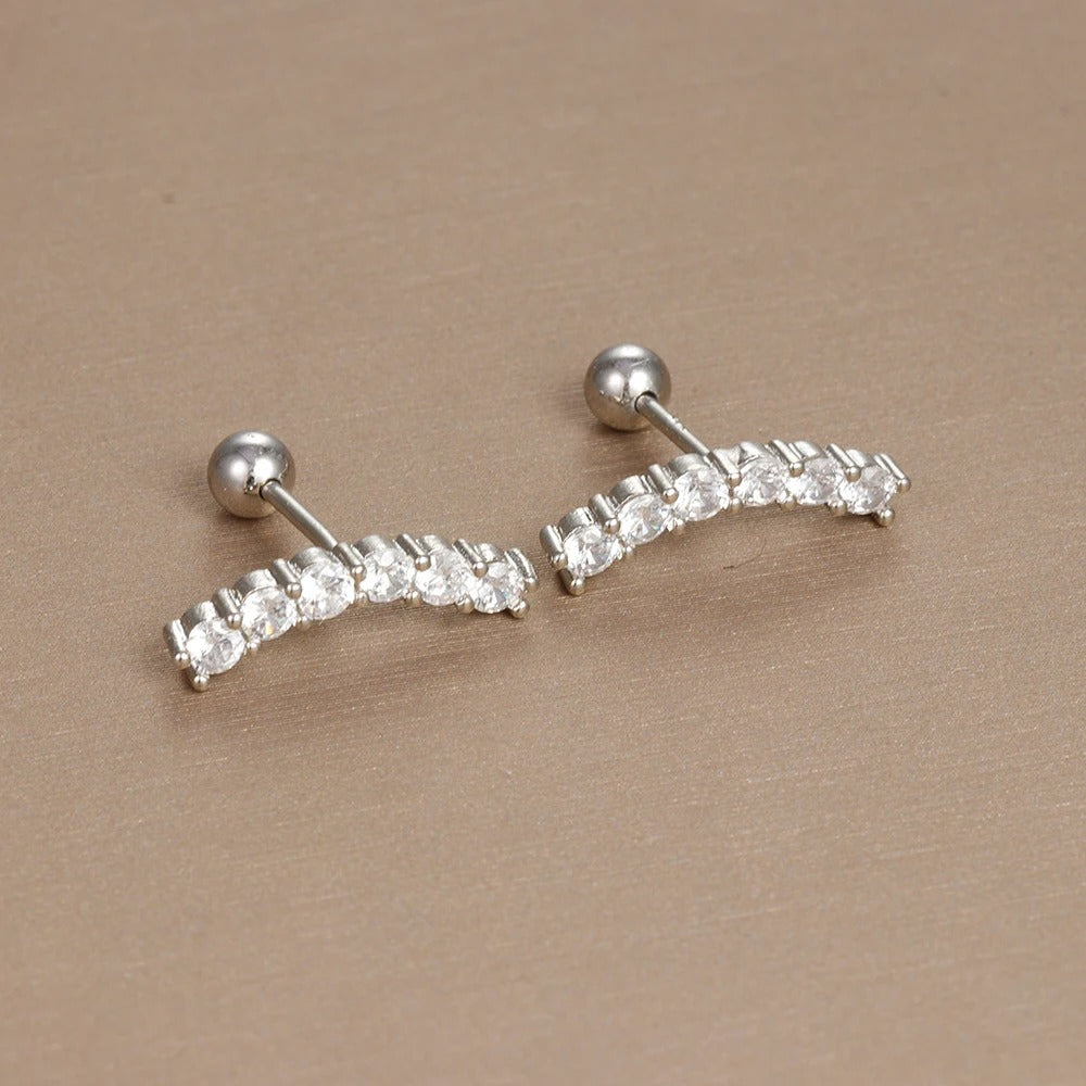 Boucle D’oreille Cartilage - Acier Inoxydable Zircon