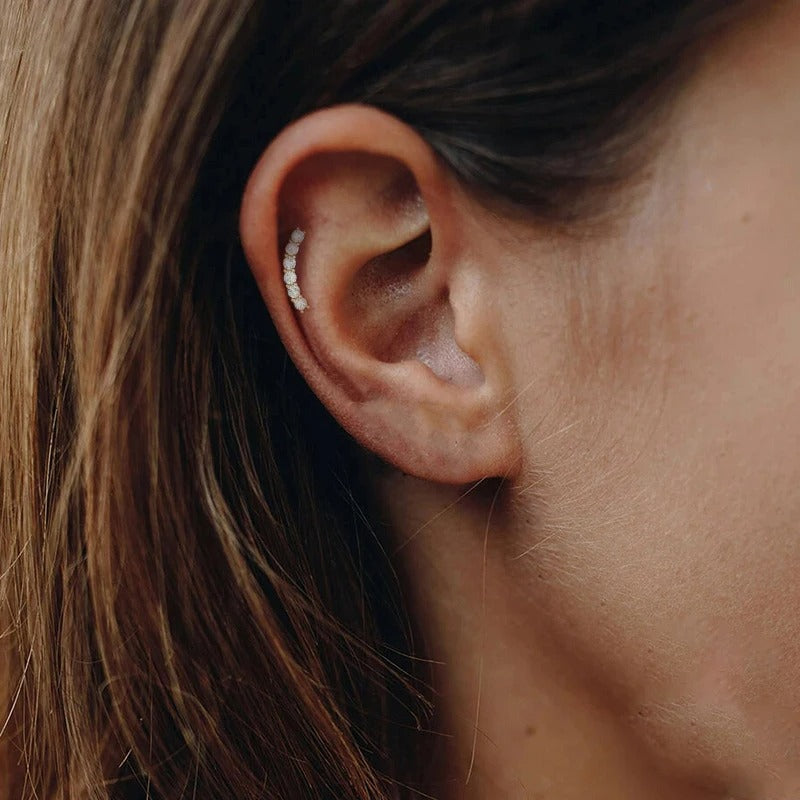 Boucle D’oreille Cartilage - Acier Inoxydable Zircon