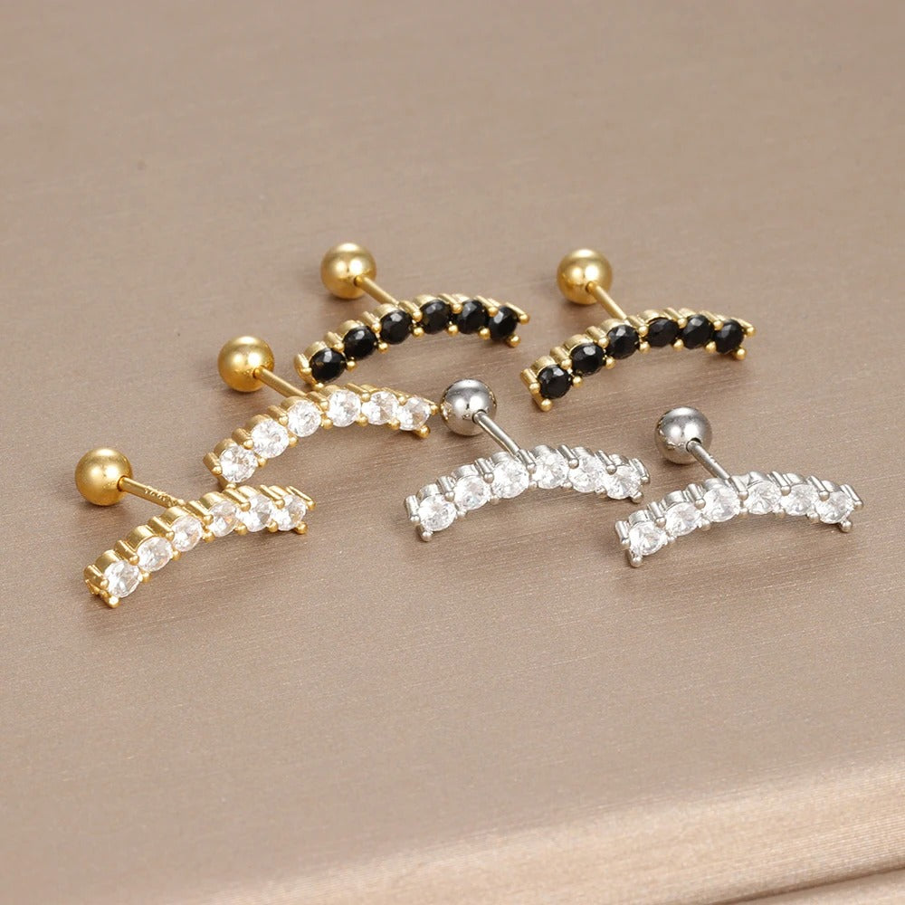 Boucle D’oreille Cartilage - Acier Inoxydable Zircon