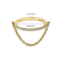 Boucle D'oreille Cartilage Anneau Chaîne Précieuse