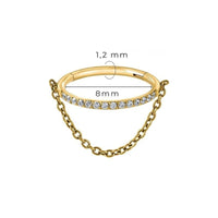 Boucle D'oreille Cartilage Anneau Chaîne Précieuse