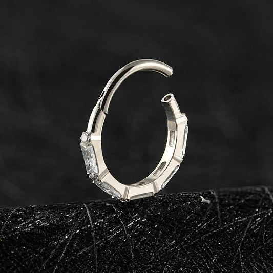 Boucle D'oreille Cartilage Anneau Cristaux Géométriques