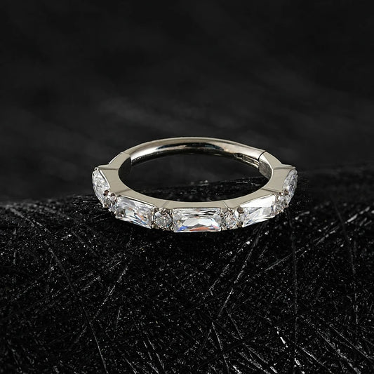 Boucle D'oreille Cartilage Anneau Cristaux Géométriques