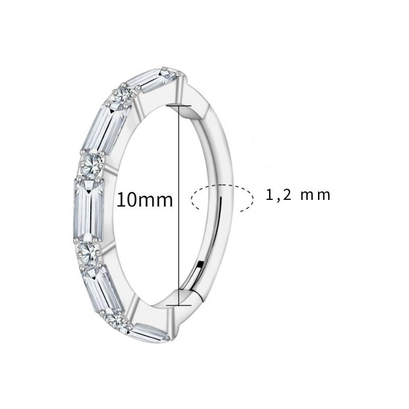 Boucle D'oreille Cartilage Anneau Cristaux Géométriques