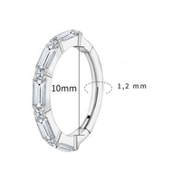 Boucle D'oreille Cartilage Anneau Cristaux Géométriques