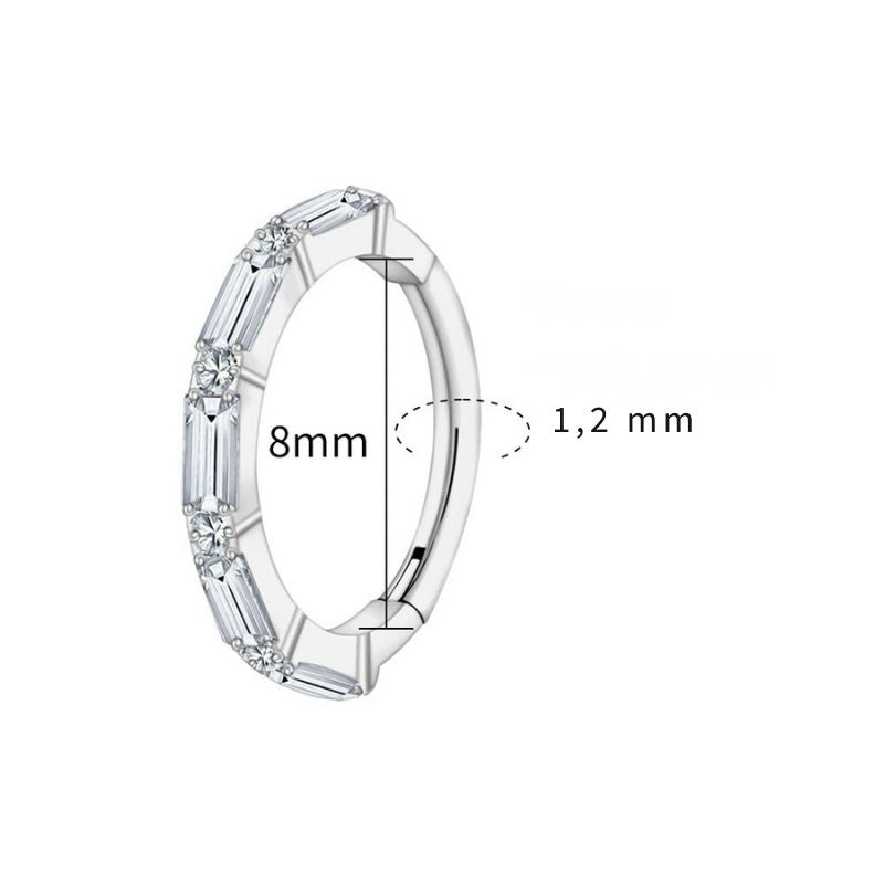 Boucle D'oreille Cartilage Anneau Cristaux Géométriques