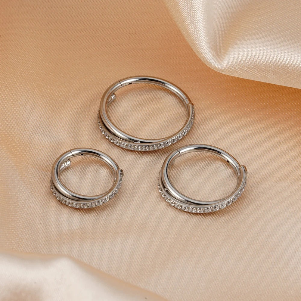 Boucle D'oreille Cartilage Anneau Éclat Pavé