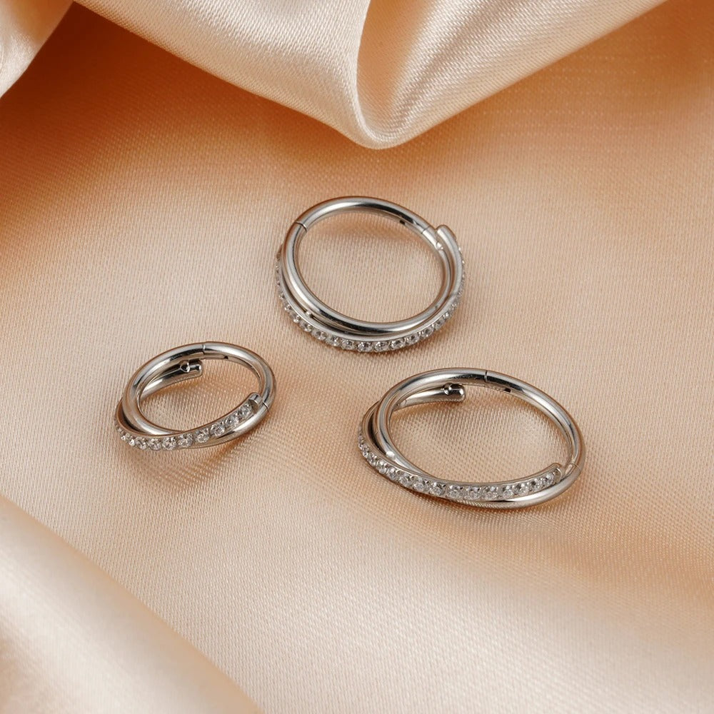Boucle D'oreille Cartilage Anneau Éclat Pavé