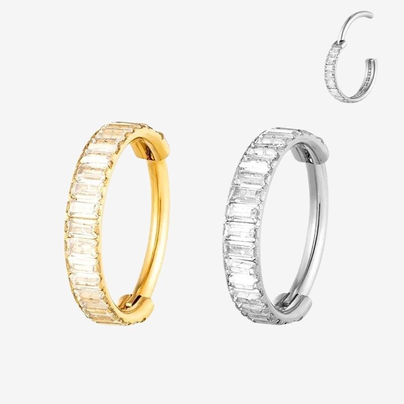 Boucle D'oreille Cartilage Anneau Pavé Zircon