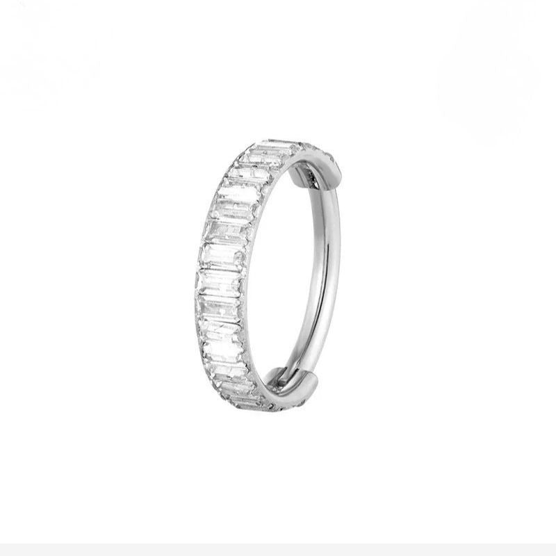 Boucle D'oreille Cartilage Anneau Pavé Zircon