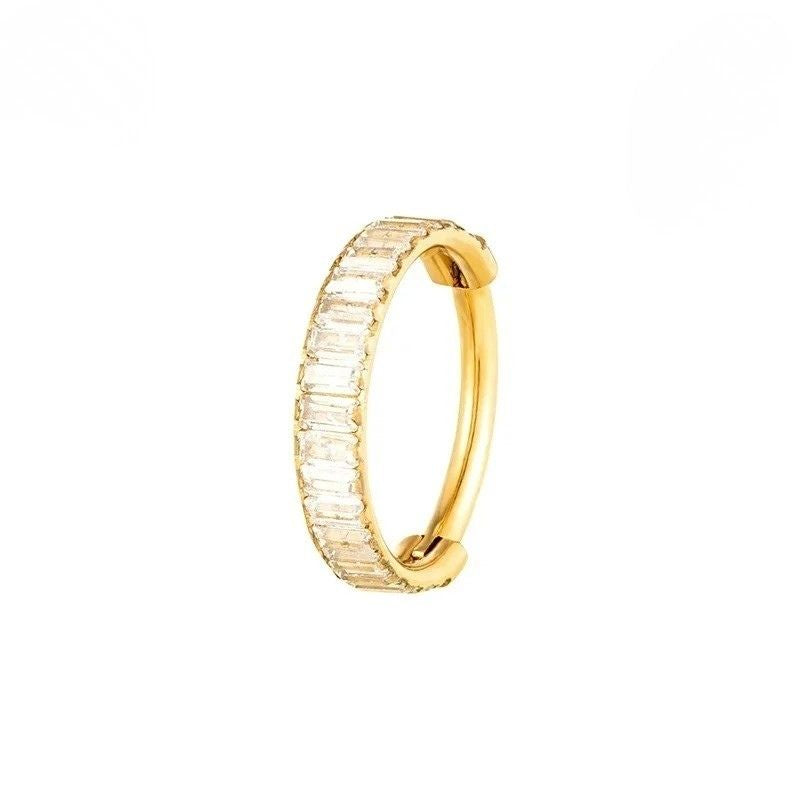 Boucle D'oreille Cartilage Anneau Pavé Zircon