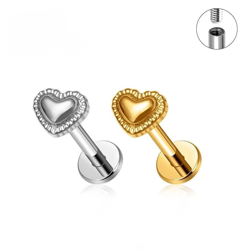 Boucle D'oreille Cartilage Cœur Minimaliste