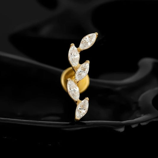 Boucle D'oreille Cartilage Éclat Marquise En Titane