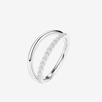 Boucle D'oreille Cartilage Effet Double Anneau Zircon