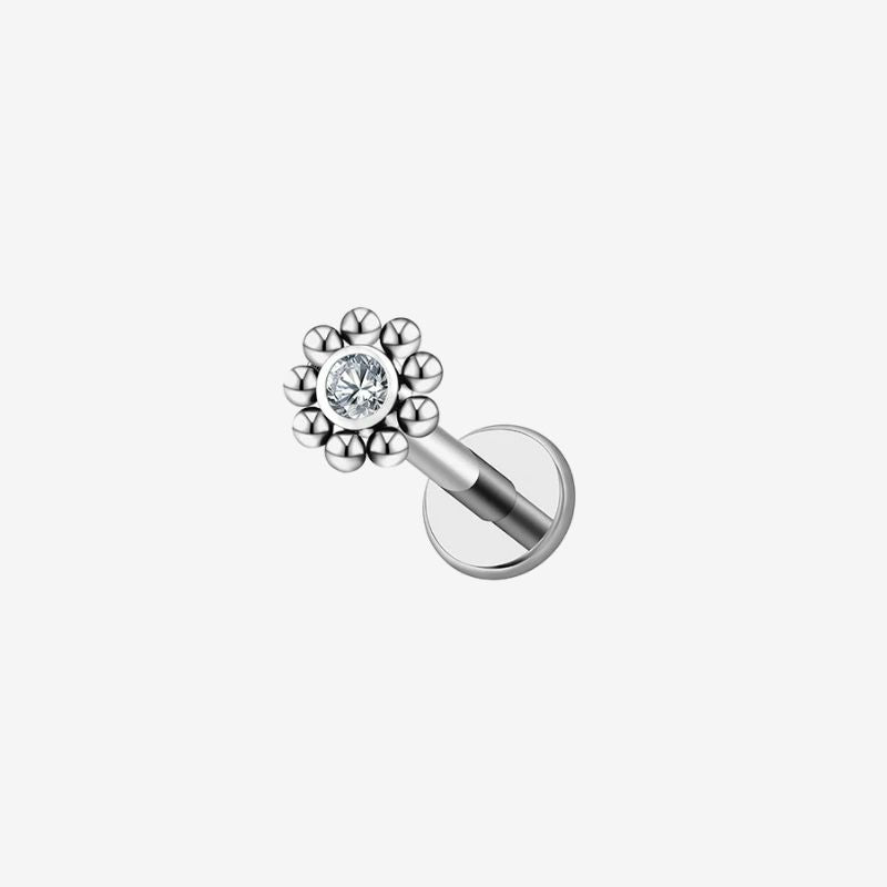 Boucle D’oreille Cartilage Fleur Zircon