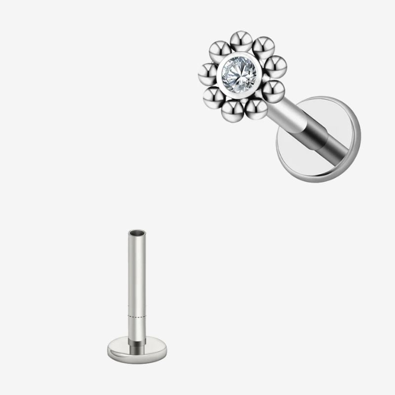 Boucle D’oreille Cartilage Fleur Zircon