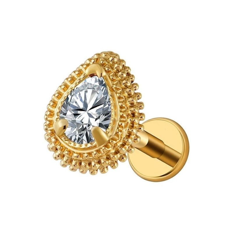 Boucle D’oreille Cartilage Goutte Cristal